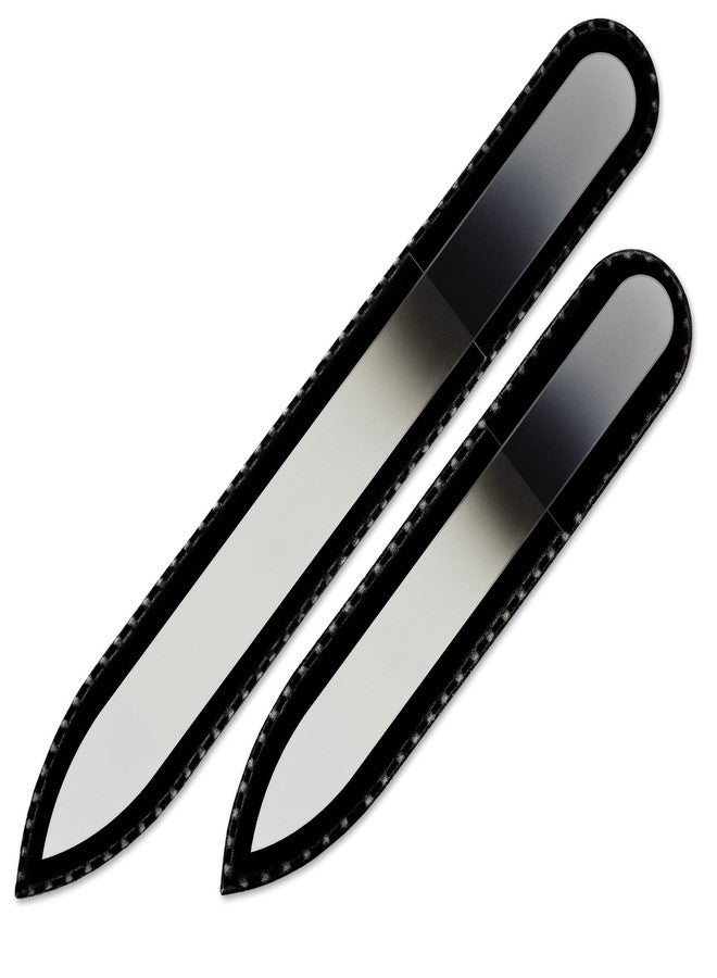 Mont Bleu Set of 2 Color Glass Nail Files - Handmade - Genuine Czech Tempered Glass - Crystal Nail File Manicure Nail Care - Beauty Nail File - Image 1